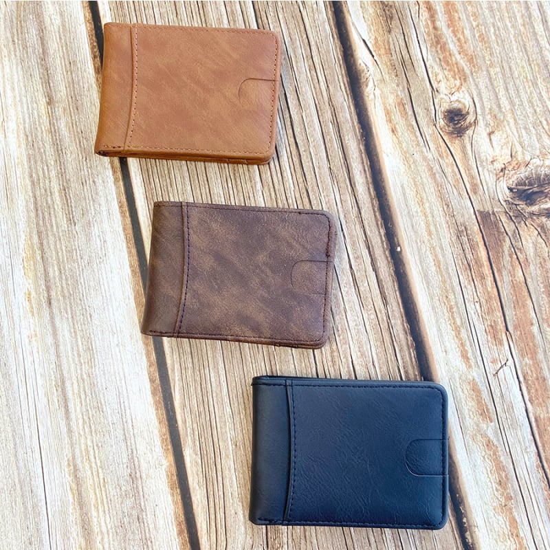 Breezebella Ultra-thin PU Πορτοφόλι Καρτών — Στερεό Σχέδιο, Πολύ Ελαφρύ, Επεκτάσιμο, Επένδυση Πολυεστέρα