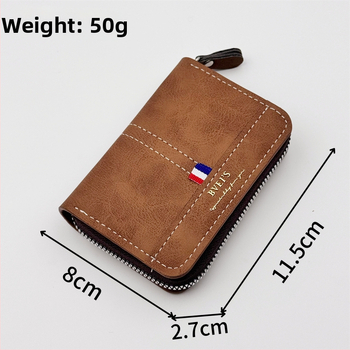 Akordeoninis kortelių dėklas su didele talpa – monetų kišenė, keli kortelių skyriai, asmens tapatybės ir banko kortų saugojimas, PU medžiaga