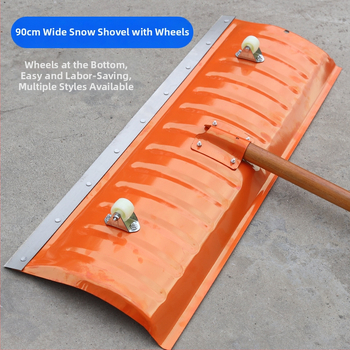 Sniego kastuvė su ratukais iš manganinio plieno žiemai sniego šalinimui ir atitirpinimui