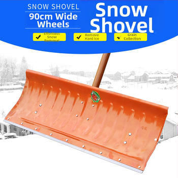 Sniego kastuvė su ratukais iš manganinio plieno žiemai sniego šalinimui ir atitirpinimui