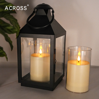 Εξωτερική IPX7 αδιάβροχη LED ηλεκτρονική κερί με ακρυλικό κάλυμμα, κυλινδρική πλαστική κατασκευή