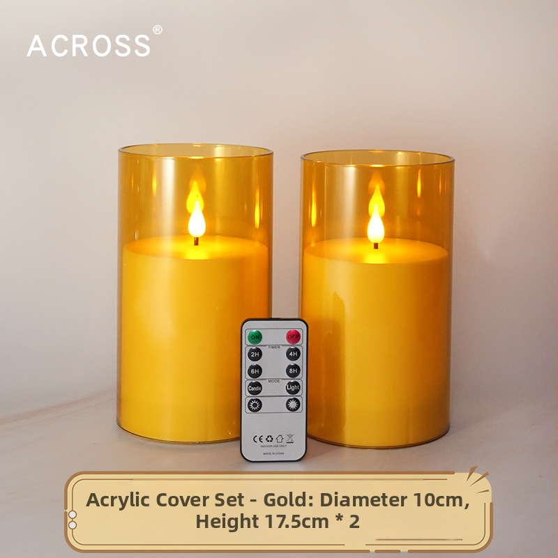 Išorinis IPX7 atsparus vandeniui LED elektroninės žvakės gaubtas iš akrilo, cilindrinė plastikinė konstrukcija