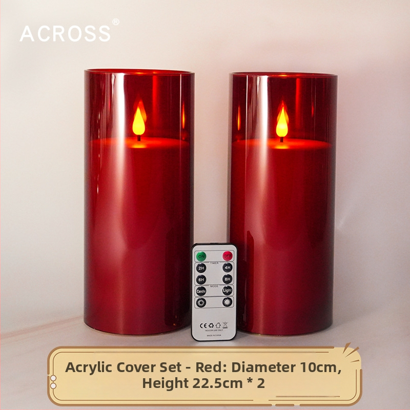 Išorinis IPX7 atsparus vandeniui LED elektroninės žvakės gaubtas iš akrilo, cilindrinė plastikinė konstrukcija