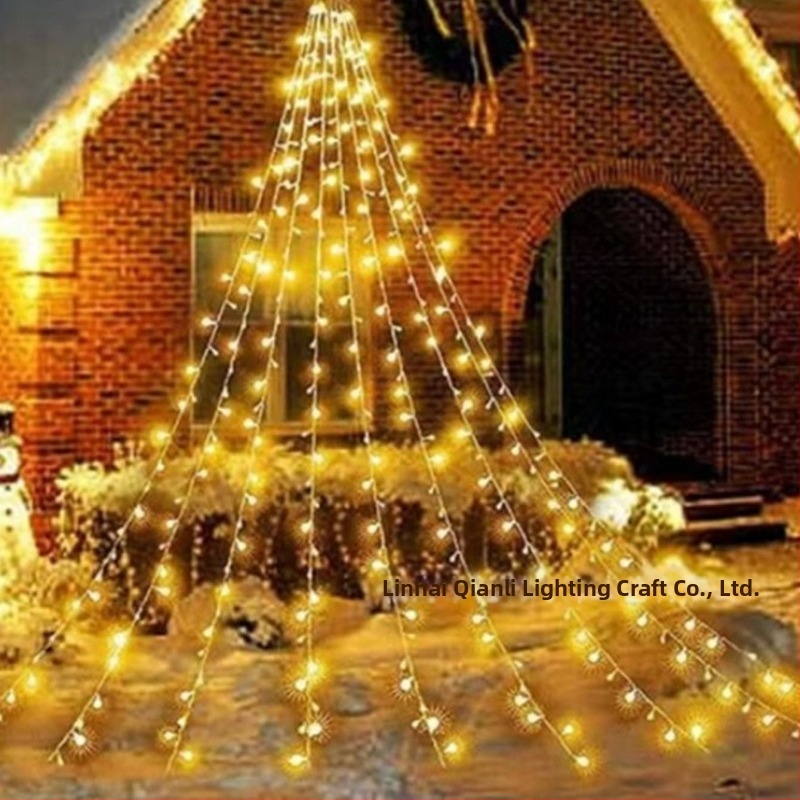 Medžio formos dekoratyvinė šviesų girlianda vidaus ir lauko naudojimui, IP44 apsauga, 1500 lm, 4,5 V įvadas, PVC korpusas