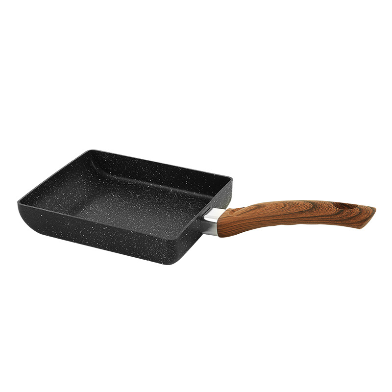 Tamagoyaki keptuvė, japonų stiliaus, aliumininė, nelipnus paviršius, kvadratinė forma, modelis Tamagoyaki, svoris 1,0 kg, suderinama su dujinėmis ir indukcinėmis keptuvėmis