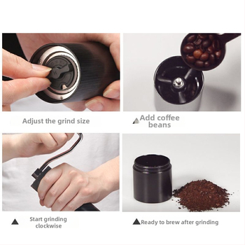 Rankinis kavos malūnas | Nešiojamas namų naudojimui | Prekės ženklas: Junchi; Rankinis veikimas; Logotipų spausdinimas galima; Išleidimo data: 2021 m. pavasaris