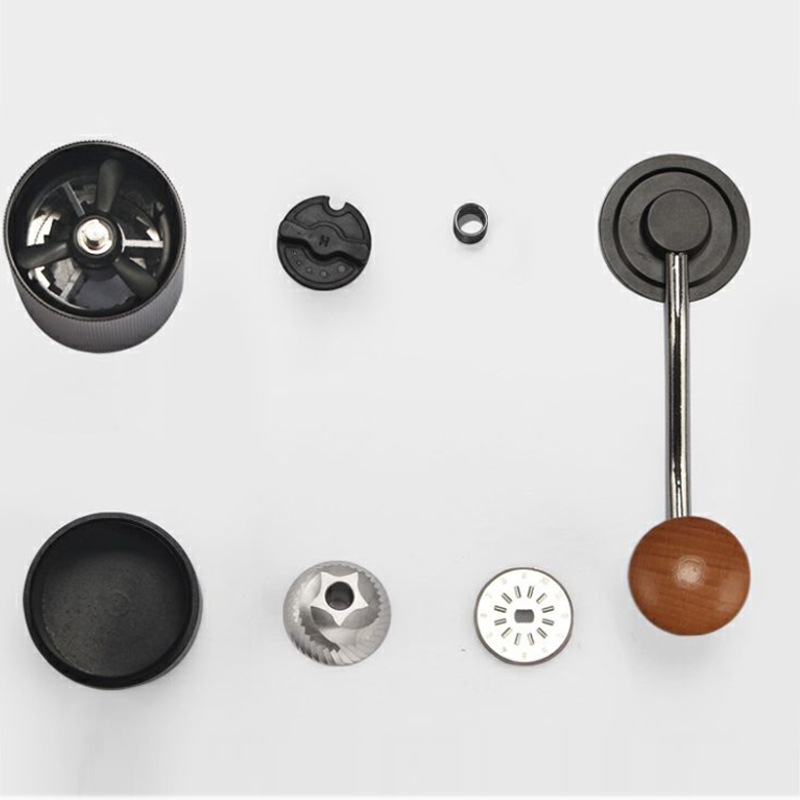 Rankinis kavos malūnas | Nešiojamas namų naudojimui | Prekės ženklas: Junchi; Rankinis veikimas; Logotipų spausdinimas galima; Išleidimo data: 2021 m. pavasaris