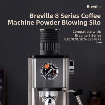 Breville 875/880 kavos pupelių talpyklos valymo įrankis – aliuminio lydinys ir silikono gelis, šiuolaikiškas paprastas dizainas