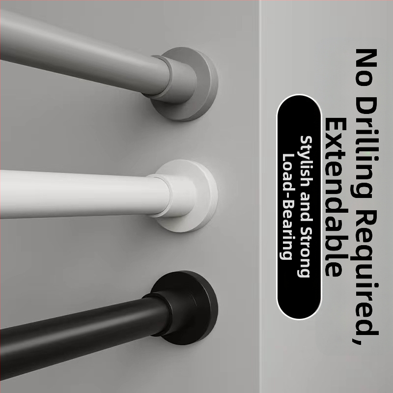 Metāla drēbju stienis guļamistabai – mūsdienīgs vienkāršs stils, drēbju karšanai, izlaists 2017. gada ziemā