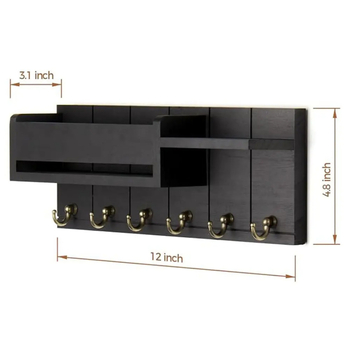 Medinis laikiklis klavišams prie sienos — Kinijos stiliaus, vieno sluoksnio lentyna