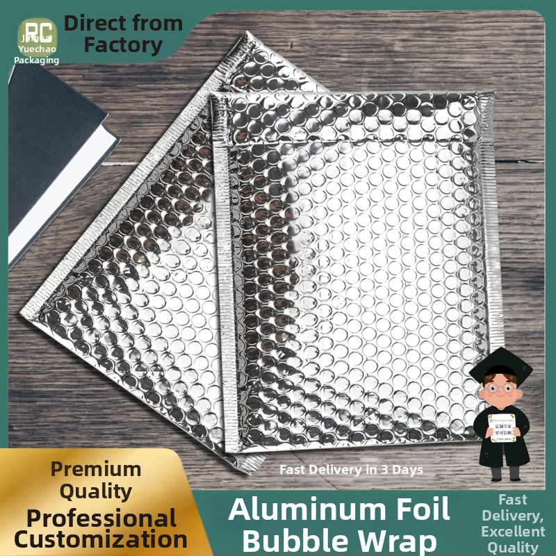 Ekspresinis burbulinis maišelis su aliuminizuota plėve, storinimo dizainas, 100% grynas PC medžiaga, uždarymo ilgis reguliuojamas