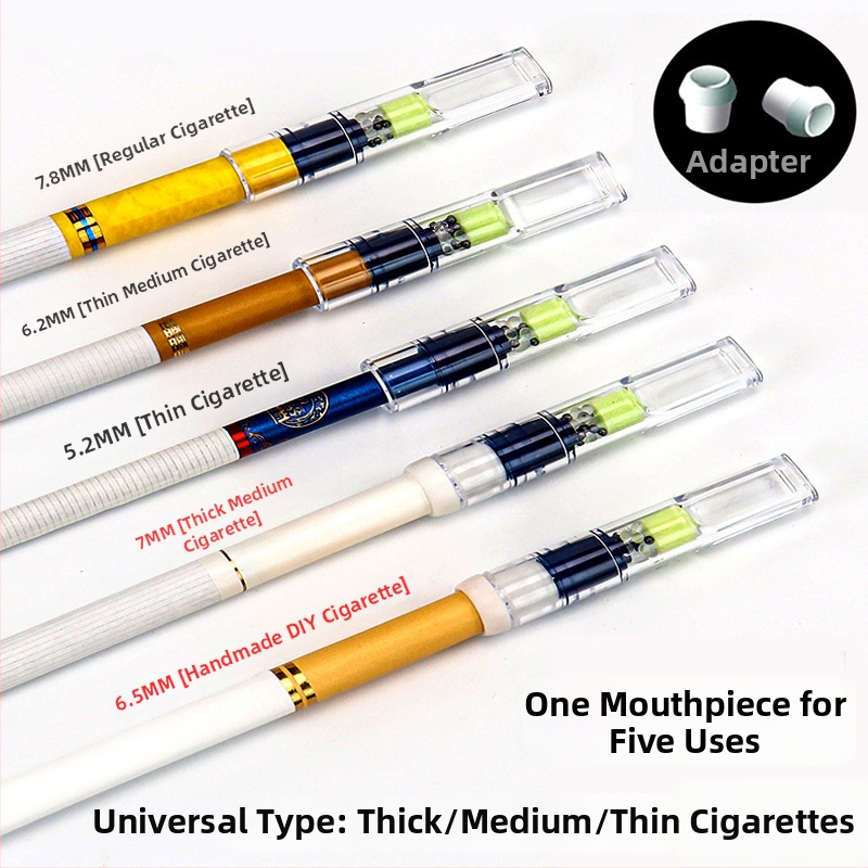 Yajue cigarečių laikiklis su penkių sluoksnių filtru, trijų lygių filtravimas (storas, vidutinis, smulkus), plastikas, modelis D01