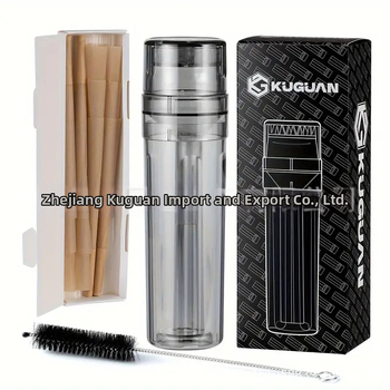 Plastični grinder za cigarete s integriranim mljevenjem i praznom cijevi za pre-roll konuse