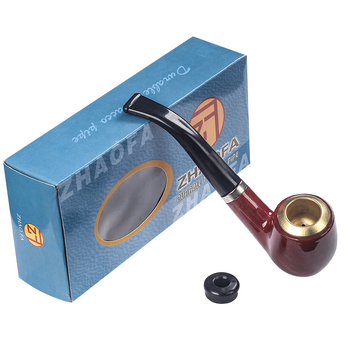 Класическа тръба за пушене от смола, двупосочно извита суха торбичка‑филтър, ръчна изработка