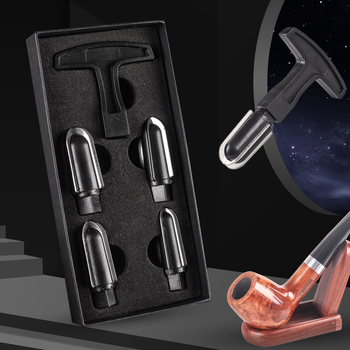 Cookbool Pīpes oglekļa labošanas komplekts, praktisks rīks pīpēm, četru galvu nazis oglekļa labošanai