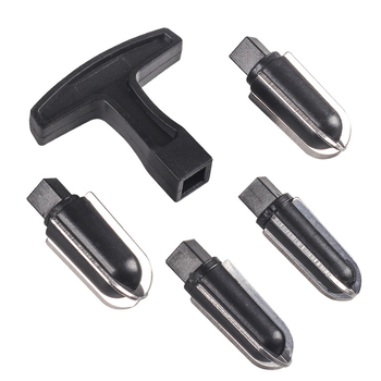 Cookbool Pīpes oglekļa labošanas komplekts, praktisks rīks pīpēm, četru galvu nazis oglekļa labošanai