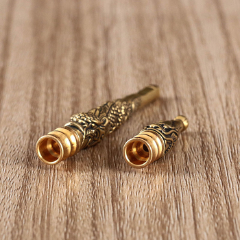 Месингова тръба за пушене с драконов мотив, сменяем филтър, персонализация налична - Bj123 124, Guangdong