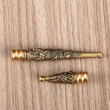 Месингова тръба за пушене с драконов мотив, сменяем филтър, персонализация налична - Bj123 124, Guangdong