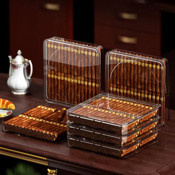 Skaidrus cigarų dėklas, apsauginis ir daugkartinis, skirtas cigarų laikymui