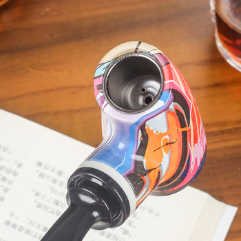 Changfeng CF7025 преносима извита лула за тютюн от смола с филтър