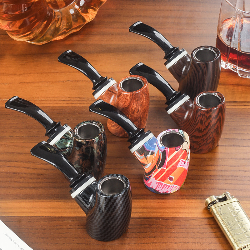 Changfeng CF7025 преносима извита лула за тютюн от смола с филтър