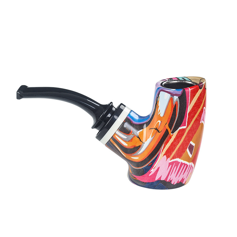 Changfeng CF7025 преносима извита лула за тютюн от смола с филтър