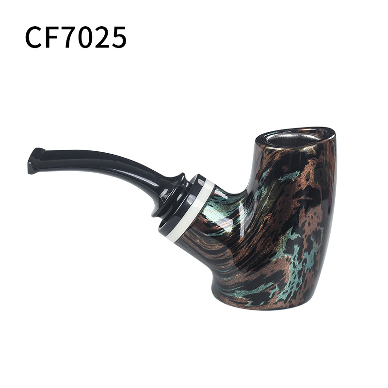 Changfeng CF7025 преносима извита лула за тютюн от смола с филтър