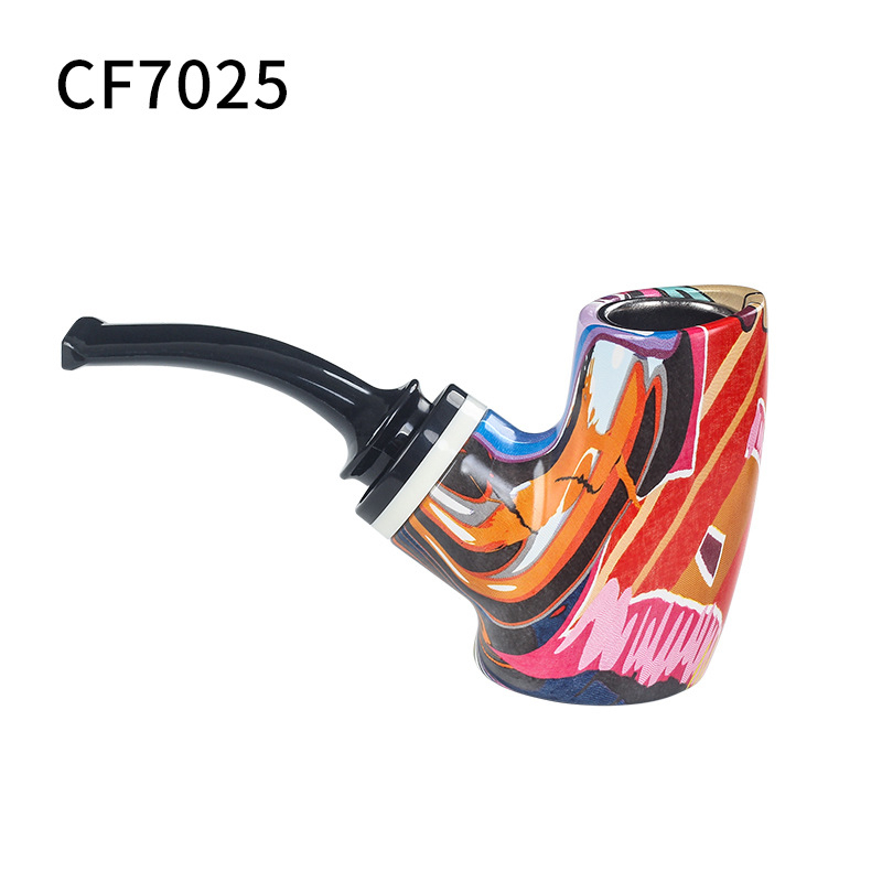 Changfeng CF7025 преносима извита лула за тютюн от смола с филтър