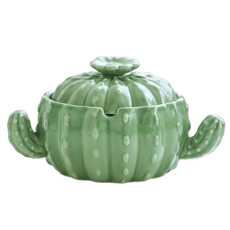 Keraminė peleninė su dangteliu, nordinio stiliaus, dekoratyvi ir kolekcionuojama namams ir biurui