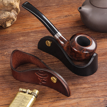 Pypių laikiklis iš sustiprintos odos, vienos vietos, dekoratyvinis laikymas pypių priedams, logotipo spausdinimas galimas