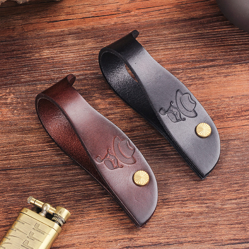 Pypių laikiklis iš sustiprintos odos, vienos vietos, dekoratyvinis laikymas pypių priedams, logotipo spausdinimas galimas