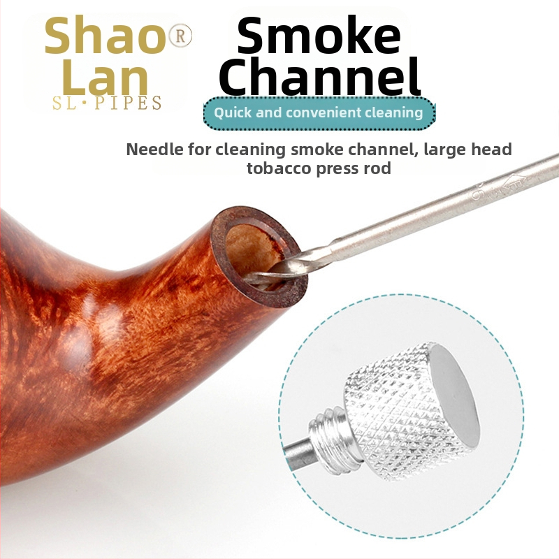 Dūmų pypkės anglies valiklis su reguliuojamu uždegiklio skraibiu, adata su grąžteliu, 6 ašmenys