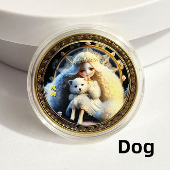 Zodiako atminimo medaliai – pilnas 12 ženklų rinkinys dovanų dėžutėje, medžiaga: geležis, prekės ženklas: Nine Gold, šiuolaikiškas minimalistinis stilius