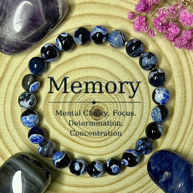 Achát karkötő (Uniszex; kézzel készített; 24 darabos készlet; 2024 téli kiadás)