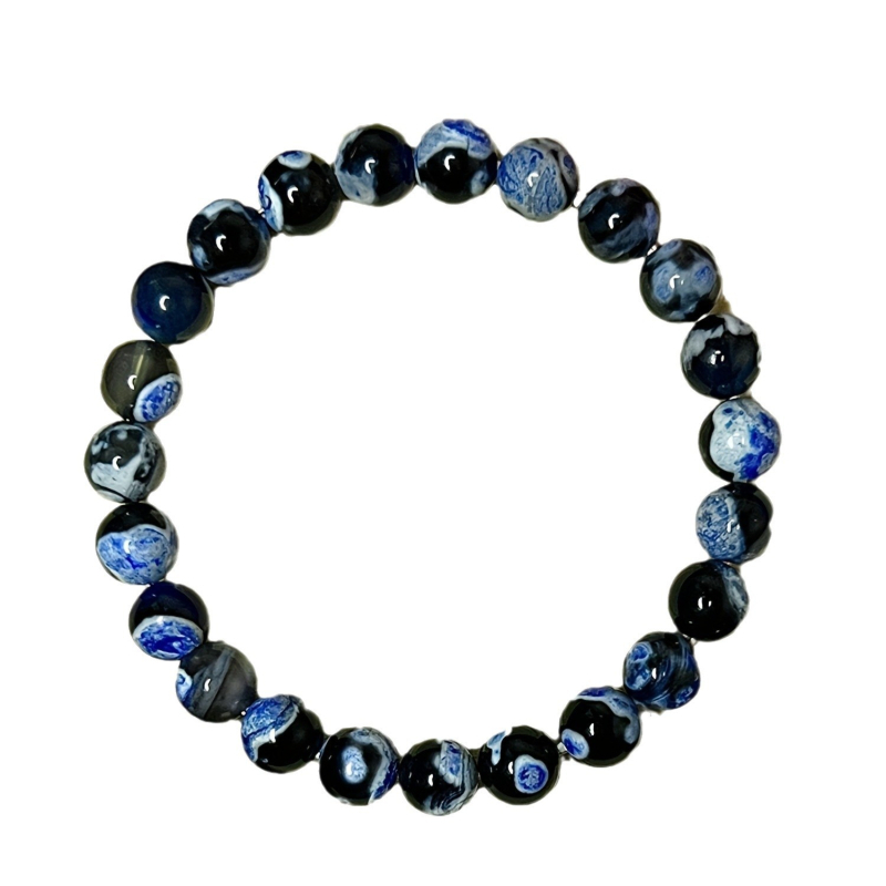 Achát karkötő (Uniszex; kézzel készített; 24 darabos készlet; 2024 téli kiadás)