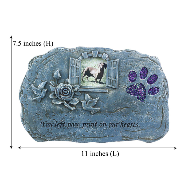 Golden Torch műgyanta kölyökkutya síremléke — dekoratív emléktárgy műgyantából, kartoncsomagolás