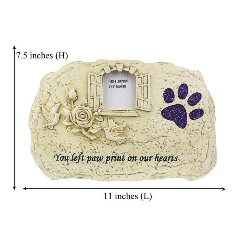 Golden Torch műgyanta kölyökkutya síremléke — dekoratív emléktárgy műgyantából, kartoncsomagolás