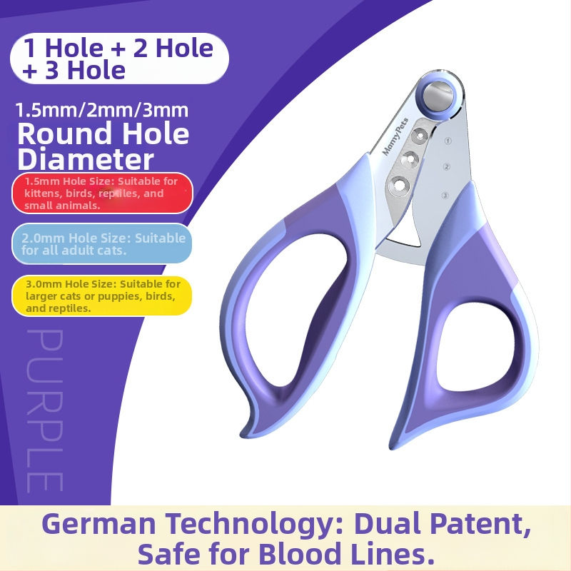 Kačių ir šunų nagų kirpimo įrankis su anti-scratch apsauga — pradedantiesiems tinkamas.