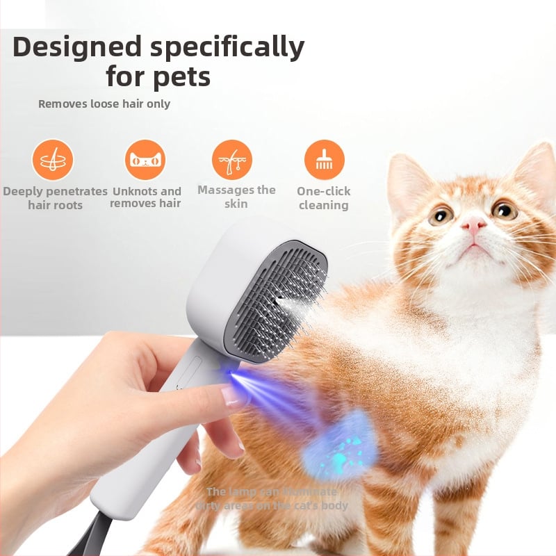 Naminių gyvūnėlių purškiama šukos katėms ir šunims – valymas, masažas ir plaukų šalinimas – ABS medžiaga, be prekės ženklo