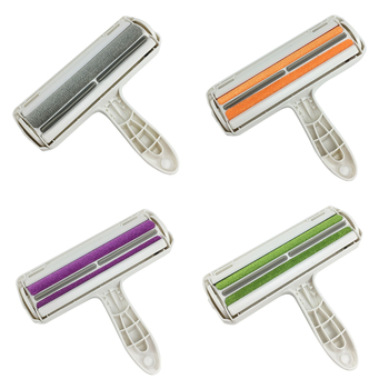 Naminių gyvūnėlių plaukų šalinimo šepetys su ritinėliu kilimams ir sofoms – plastmasė, prekinis ženklas HR, modernus minimalistinis stilius