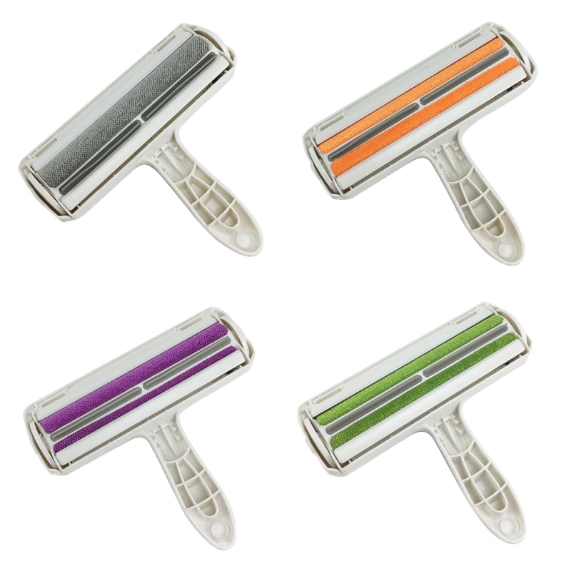 Naminių gyvūnėlių plaukų šalinimo šepetys su ritinėliu kilimams ir sofoms – plastmasė, prekinis ženklas HR, modernus minimalistinis stilius