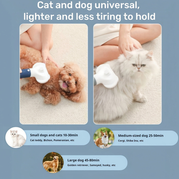 Šunų priežiūros žirklės, 2-in-1 džiovinimo ir šukavimo įrankis