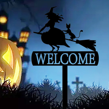 Ragana ant šluotos – metalinis meno kūrinys, šiuolaikiškas minimalistinis stilius, figūrų skulptūra, tinkamas dovanai