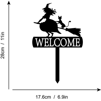 Ragana ant šluotos – metalinis meno kūrinys, šiuolaikiškas minimalistinis stilius, figūrų skulptūra, tinkamas dovanai