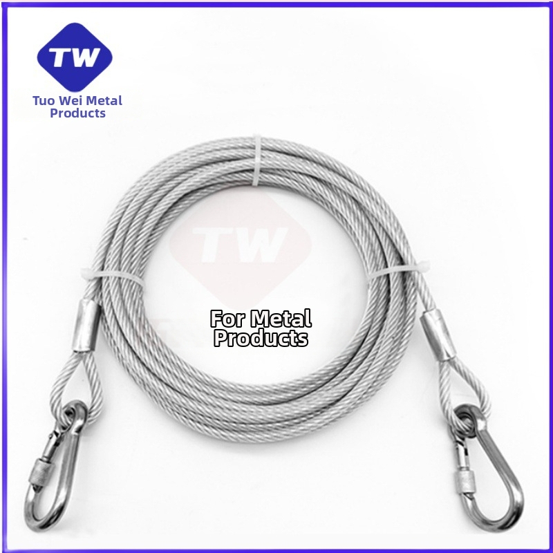 Galvanizēts lampu pacelšanas troses kabelis, dubulti vadītas ostras, daudzšķiedru konstrukcija, SIRO izkārtojums, labās puses pagrieziens, izturība 2000, paredzēts lampu pakarināšanai/pret krišanu – kods 20233-20