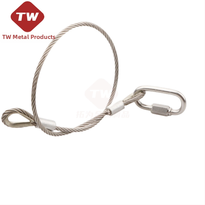 Galvanizēts lampu pacelšanas troses kabelis, dubulti vadītas ostras, daudzšķiedru konstrukcija, SIRO izkārtojums, labās puses pagrieziens, izturība 2000, paredzēts lampu pakarināšanai/pret krišanu – kods 20233-20