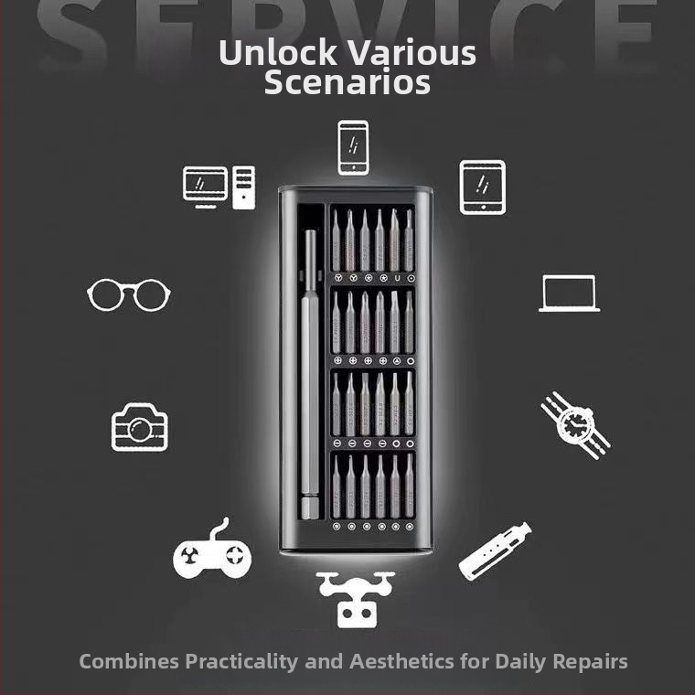 25. gab. daudzfunkcāls mājas skrūvgriežu komplekts ar īpaši veidotām galviņām datoru un viedtālruņu demontāžai