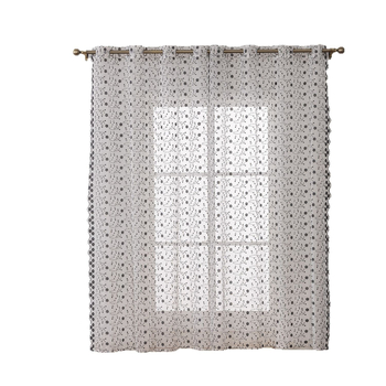 Poliesterinės langų užuolaidos su nėriniu siuvinėjimu – pastoralinis dizainas, tinkama svetainei, miegamajam, balkonui – dekoratyvinės, įrengimas nėra teikiamas