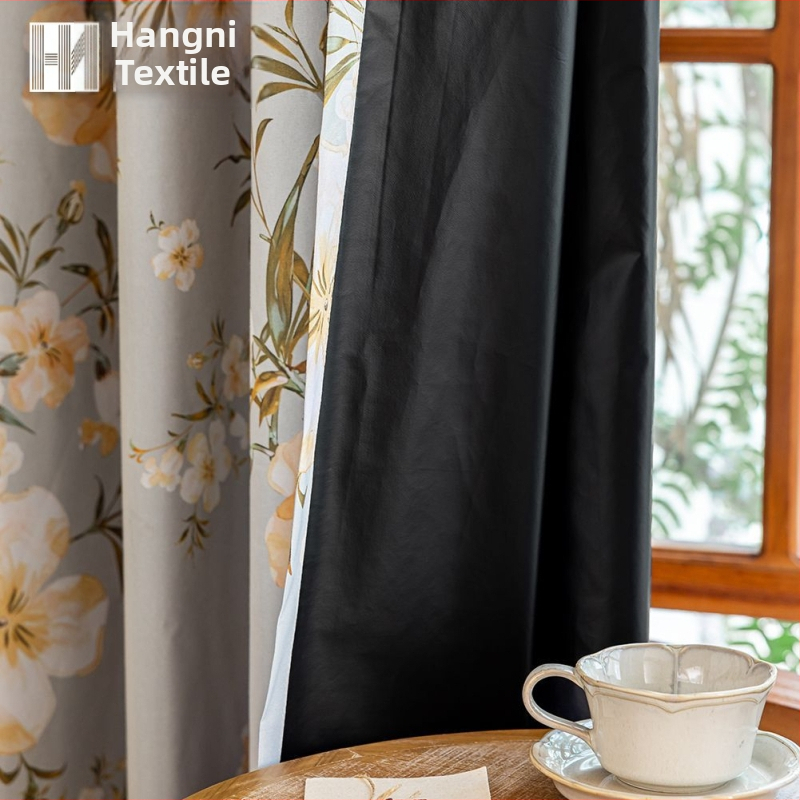 Polüesterist kardinakangas lillemustriga, kõrge varjutusega 71–90%, sobib kabinetile, söögitoale, sisenemisele, rõdule, äriruumidele