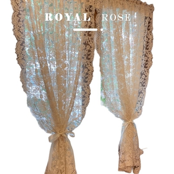 Prancūziško stile nėrinių pertvarinė užuolaida – be skylučių, poliesteris, warp audinys, šviesos filtras, tinkama svetainei, miegamajai ir balkonui